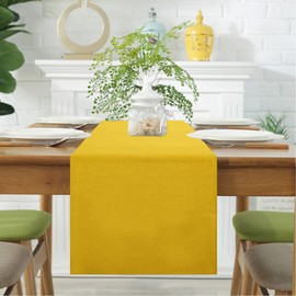 Table Runner, Waterproof Table Runner, Modern Runner Table, Table Runner, Spring Modern, Green Table Runner for Outdoor Balcony Indoor, Party Decoration (Sunflower Yellow, 40 x 180 cm)