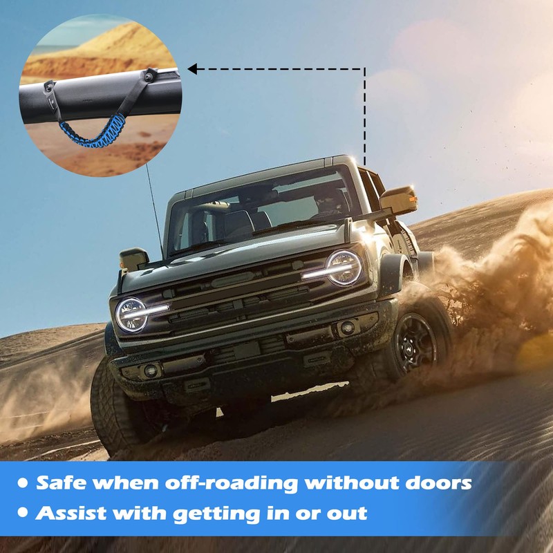 SEVEN SPARTA 4 Pack Roll Bar Grab Handles Compatible with