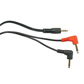 3.5mm Stereo Jack Plug To 2 x 3.5mm Right Angled Mono Jack Plugs 1m