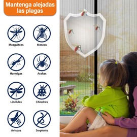 90 * 210CM Cortina Anti Mosquitera Magnética para Puertas, Mosquitero Magnetico Super Fina Transpirable y Cierre Automático Magnético Puerta Anti-insectos de Cierre Silencioso para Puertas(Negro)