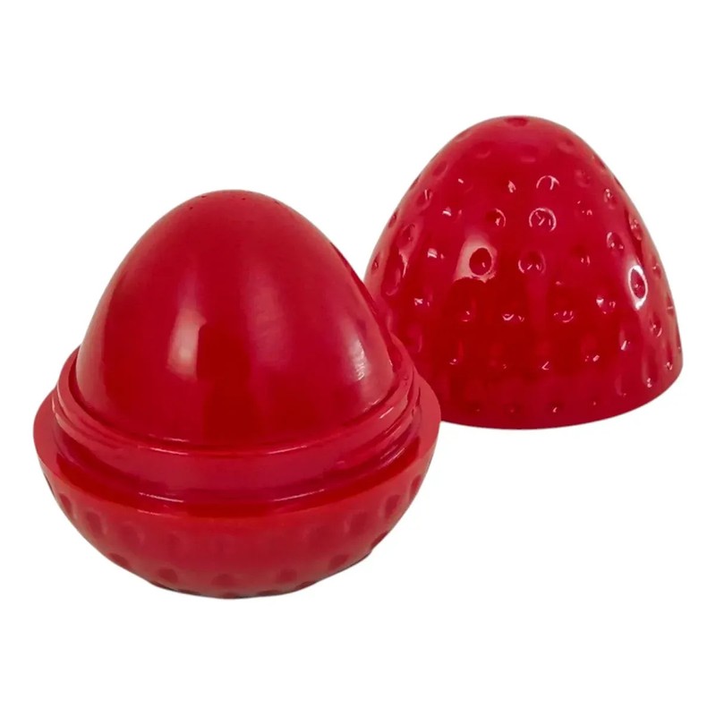 Bote Con 50 Bálsamos Labiales Humectantes En Forma De Fresa