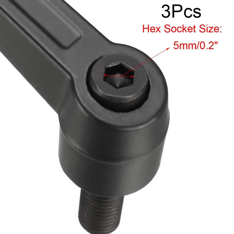 TA-VIGOR Adjustable Clamp Lever Handles M10 x 20mm Locking Quick
