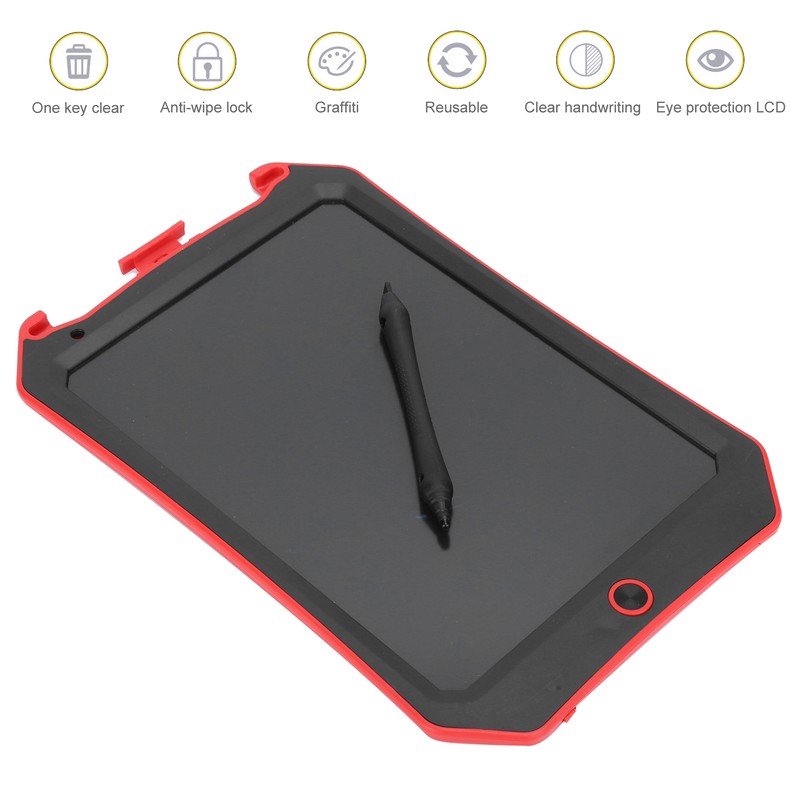8.5in LCD Handwriting Board Bat Pattern Electronic Children Drawing TabletRed