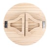 Clip On Tray Natural Bamboo 9.8in Round Home Couch Sofa