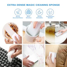 Paquete de 10 esponjas de melamina para limpieza multiusos – Borradores de esponja mágica resistentes y duraderos para uso en fregaderos, cocina, baños, paredes, suelos, bañeras, zapatos, muebles