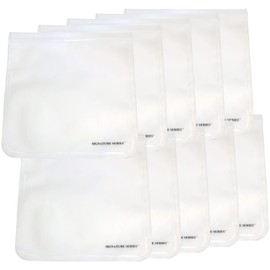 Signature Series Gallon XL 100% Food Grade Silicone Reusable Sous Vide and Storage Sandwich Bag, Clear | Plastic Free Snack Lunch Bag | Cook, Store, Sous Vide, or Freeze | Leakproof, Dishwasher-Safe, Eco-friendly, Non-Toxic, Microwave Safe (10, Gallon)