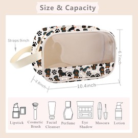 PLITI Dackel Make-up-Tasche Dackel machen mich glücklich, Welpenliebhaber, Reisetasche, Geschenk für Hundebesitzer, Dackel Happy Mbu, modisch