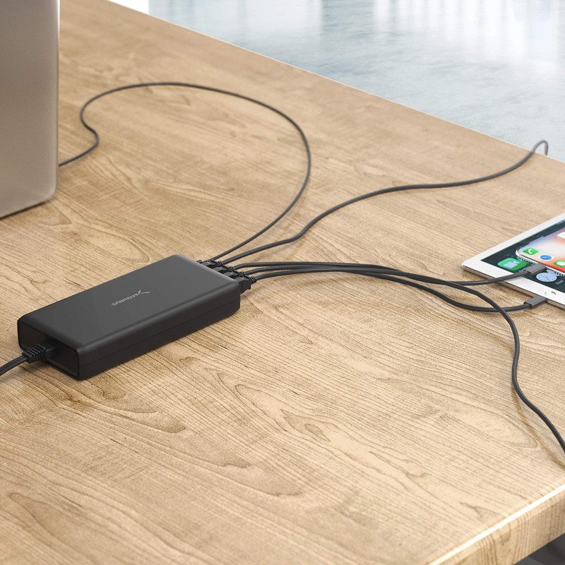 Sabrent 114W - Cargador Inteligente de 5 Puertos USB A