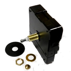High Torque Quartz Clock Movement (Silent Sweep) Extended Shaft for Long Hands - Medium Shaft - 7/16", Wall Clock, Wood Craft