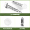 #8 x 1/2" (100 PCS) White Head Sheet Metal Screws,