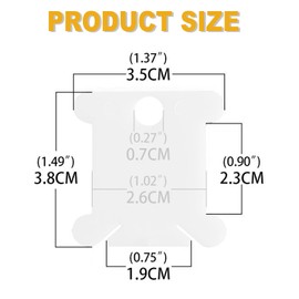 IONPSHG 150pcs Plastic Floss Bobbins Embroidery Floss Organizer for Cross Stitch, Sewing & DIY Durable White Thread Cards Compact & Reusable Craft Supplies