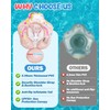 Baby Swimming Float with Shade, UPF50+ Sun Canopy, Detachable Anti