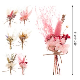 Heyu-Lotus 6 Bundles Mini Dried Bouquet, Dried Flowers for Crafts, Mini Dried Flowers for Picture Frames, DIY Home Party and Wedding Decoration