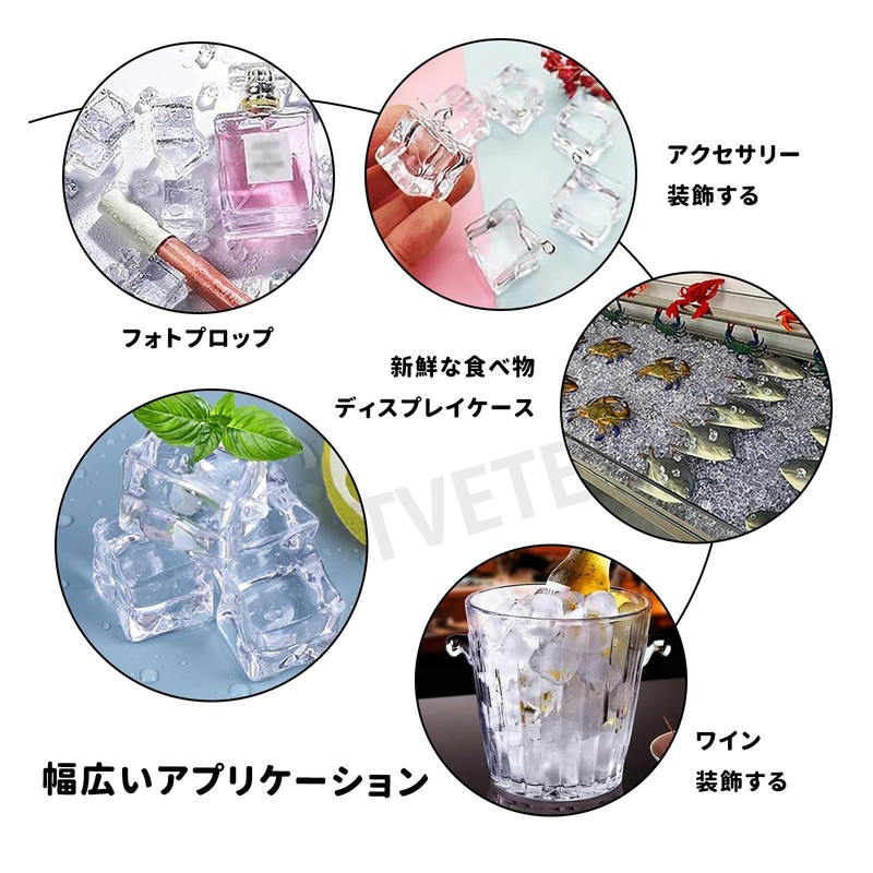 TVETE Ice Cubes, Photography Tools, Simulation Ice, Decorative Ice, 0.5