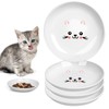 TRUVIC 4 Pack Ceramic Cat Food Bowls, 5.9 Inch Ceramic