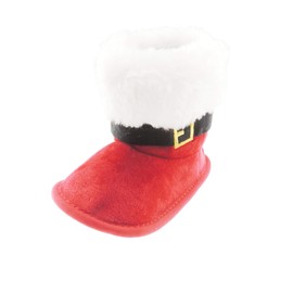 Cute Baby Boys Girls Infant Newborn Babies Kids Crib Pram Winter Fleece Warm Booties Slippers Festive 1st First Christmas Xmas Red White Santa Boot (UK, Age, 6 Months, 9 Months)