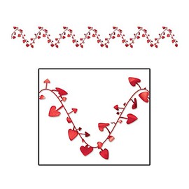 Gleam 'N Flex Heart Garland (red) Party Accessory  (1 count) (1/Pkg)
