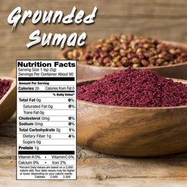 SPICES VILLAGE [ 8 oz ] Sumac Powder, Staghorn Ground Sumac Spice, Cured Sumac Bran from Sumac Berries, Mediterranean Turkish Dried Sumac - Kosher Certified, Gluten Free Non GMO, Resealable Bag