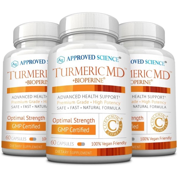 Approved Science Turmeric MD - with BioPerine & 95% Standardized