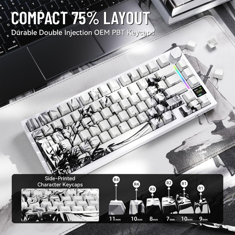 ATTACK SHARK X820ULTRA Wireless Gaming Mechanical Keyboard with TFT Smart