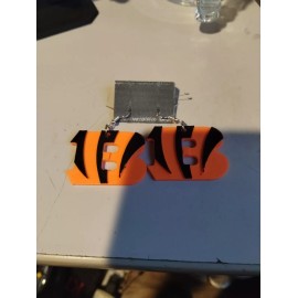 Cincinnati Bengals B Earrings 3D Printed Lightweight Orange