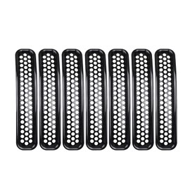 MAX COOL 7 PCS Front Mesh Grille Inserts Grill Cover Trim Suitbale for Jeep Wrangler TJ 97-06 Front Replacement Grilles