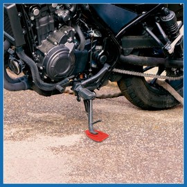 A ABSOPRO Motorbike Kickstand Pad Support Pad Side Stand Extension Pad Red Item Replacement