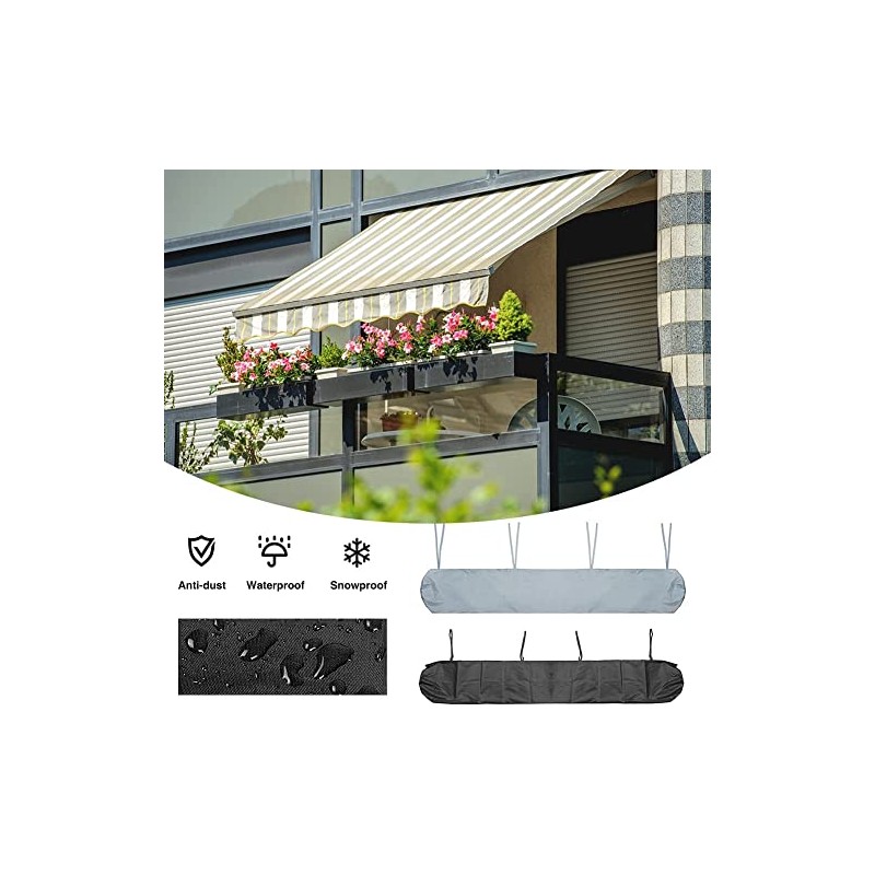 Ykybhx 4m Outdoor Awning Protective Cover Patio Awning Canopy Shelter,