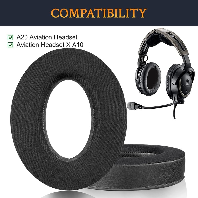 SOULWIT Cooling Gel Replacement Ear Pads for Bose A20 Aviation
