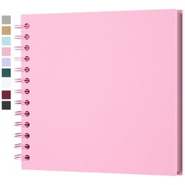 DIY Photo Album - Scrapbook Photo Book for Gluing, DIY Gift Set for Baby, Family, Anniversary, Birthday, Valentine's Day and Wedding Pink