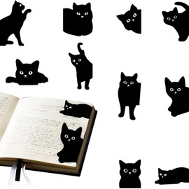 Marcadores magnéticos,marcadores página Libro Gato - Marcapáginas magnéticos para amantes de los libros, marcadores, para Estudiantes, Profesores, Escuela, hogar, Suministros Oficina, Amante (10)