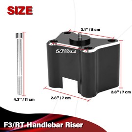 Hutexico 2" Aluminum Handlebar Riser Kit Mount Clamps for Can Am fit for Can-Am Spyder RT 2020-up F3/F3T/F3LTD All Years Handlebar Relocator Set Adjustable Handle Bar Riser Extension Support Heighten