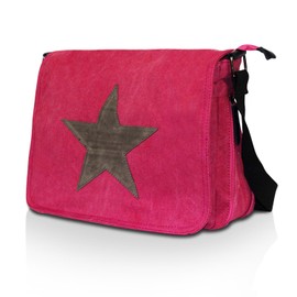 Glamexx24 Bag Handbags Shoulder Bag with Star Pattern Carry Bag Laptop Bag Messenger Bag Men for Work Leisure or School, darkred