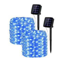 Clearhill Fairy Lights,2Pack 30M/98.4FT 300Led Solar Garden Lights,String Lights with 8 Modes,Solar Fairy Lights Waterproof, Copper Wire Lights for Patio Yard Trees Christmas Wedding Party