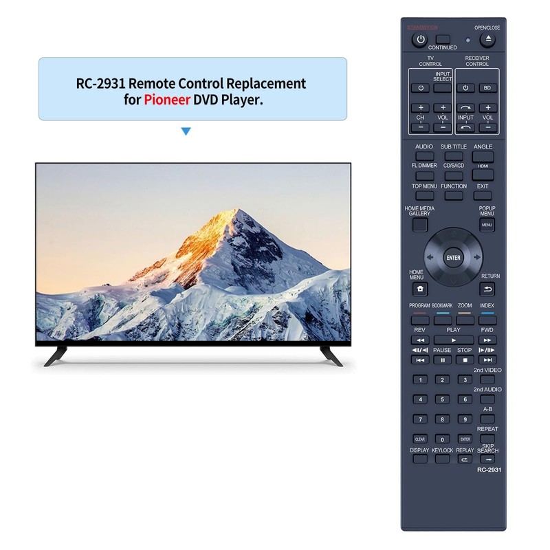 PZL RC-2931 Remote Control fit for Pioneer Player BDP-140 BDP-440