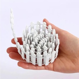 White Miniature Garden Fence Wooden Picket Fence Border Bonsai Fairy Garden Decoration Ornament Decorative Fences Patio, Lawn and Garden Decoration