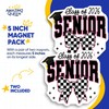 Senior 2026 Magnets - Graduation Year - Checkered Bow -