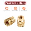 120PCS 3D Printing Brass Nuts M3x4x5mm Threaded Insert Knurled Brass