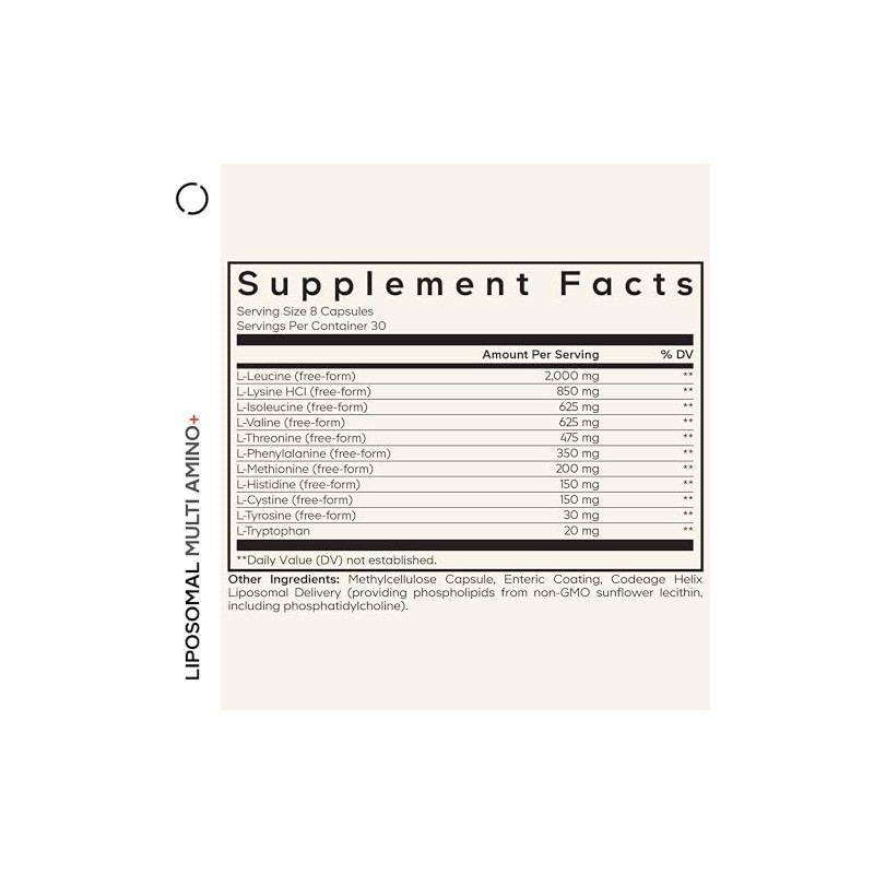 Codeage Suplemento Multi Amino+ Bcaa y Eaa, Los 9 Aminoácidos