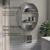 Oakrain Towel Rack with Wood Shelves, Galvanized Wash Tub Rustic