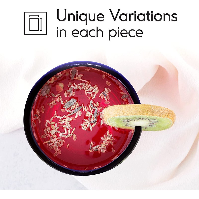 MexHandcraft Cobalt Blue Rim 10 oz Tumblers (set of 6),