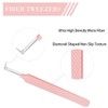 EYAKEG 90 Degree Lash Tweezers for Eyelash Extensions, Precision Fiber