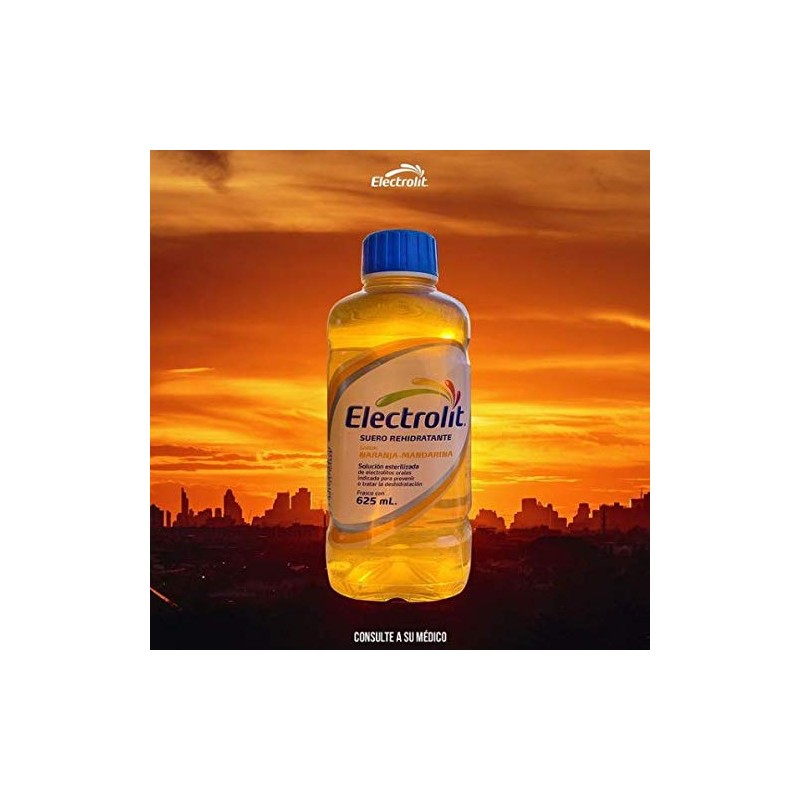 ELECTROLIT - Electrolit Sabor NARANJA MANDARINA (12 frascos) Suero Rehidratante