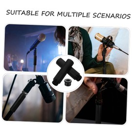 Angoily 2sets Mic Stand Extension Kit Adapter to Microphone Arm Stand for Desk Easy to Install and Compatible for Streaming Recording and
