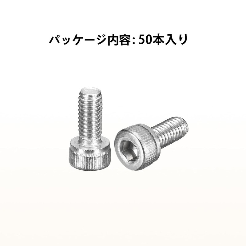 POTRRCIUSUER Hex Head Cap Bolt, Full Thread, 304 Stainless Steel,