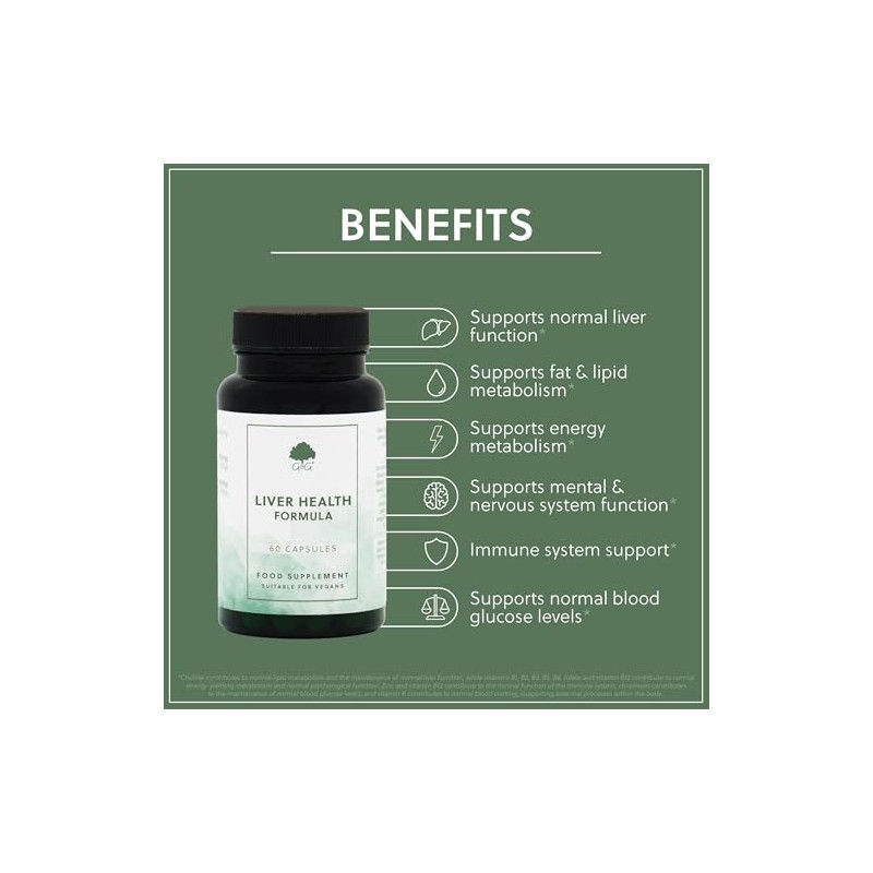 Liver Health Formula - 60 Vegan Capsules - G&G Vitamins