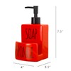 Ceramic soap Dispenser with Sponge Holder for Kitchen Sink Bathroom