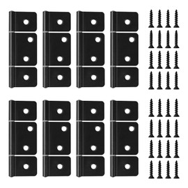 Three Leaf Non-Mortised Hinge for Mobile Home & RV Interior 8 Packa Black Door Hinges with Screws