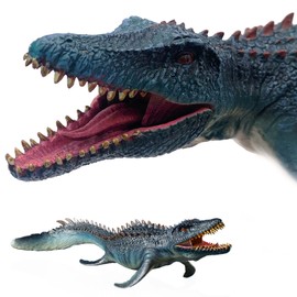 Gemini& Genius Dinosaur Toys Mosasaurus with Movable Jaw Large Sea Monster Dinosaur Ocean Shark Figure Toys Collection or Gift for Kids