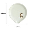 COLLECTIVE HOME - Spoon Rest for Kitchen, Monogram Ceramic Spoon